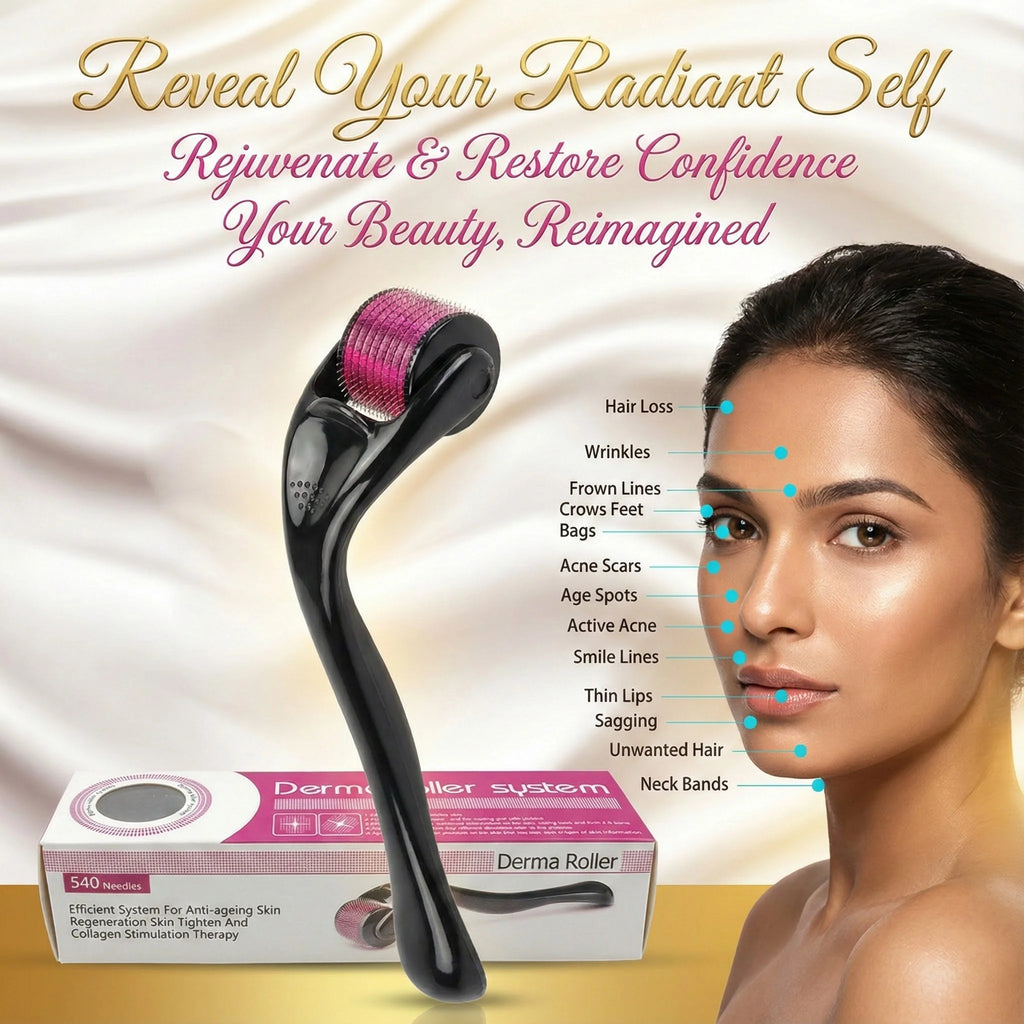 Derma Roller Anti Aging And Facial Scrubs Polishes Scar Removal Hair Regrowth (0.75mm)