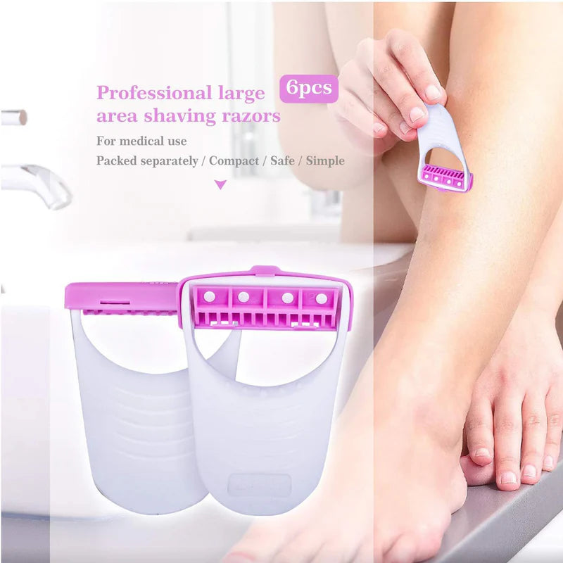 Disposable Body Skin Hair Removal Razor for Women Pack of 6