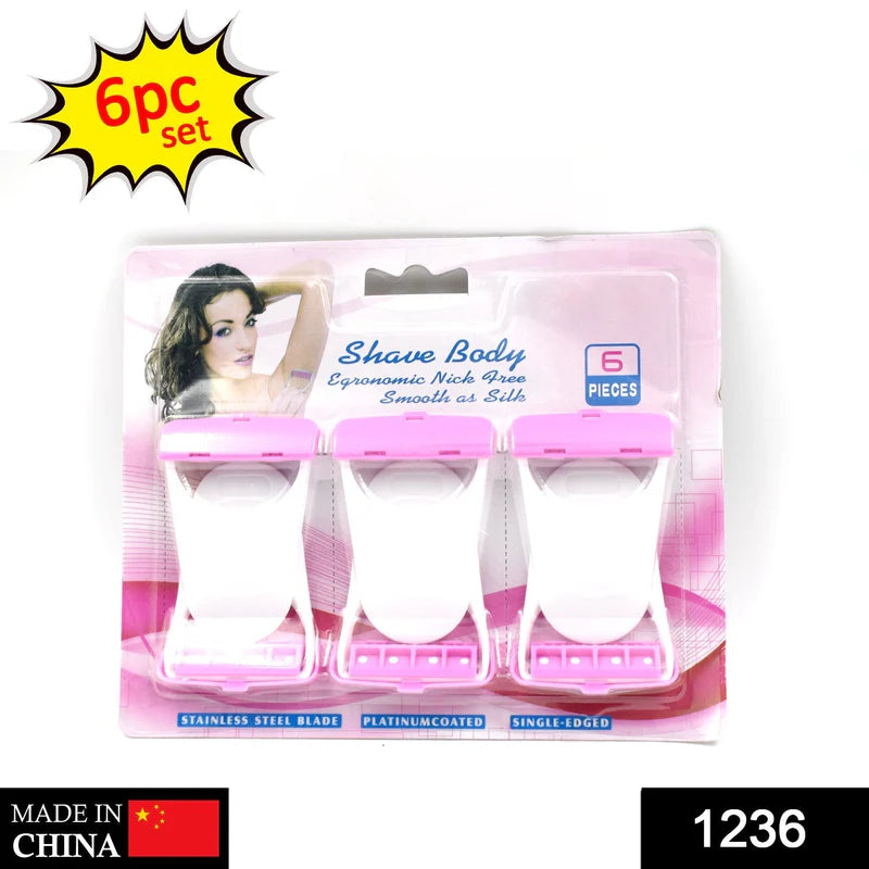 Disposable Body Skin Hair Removal Razor for Women Pack of 6