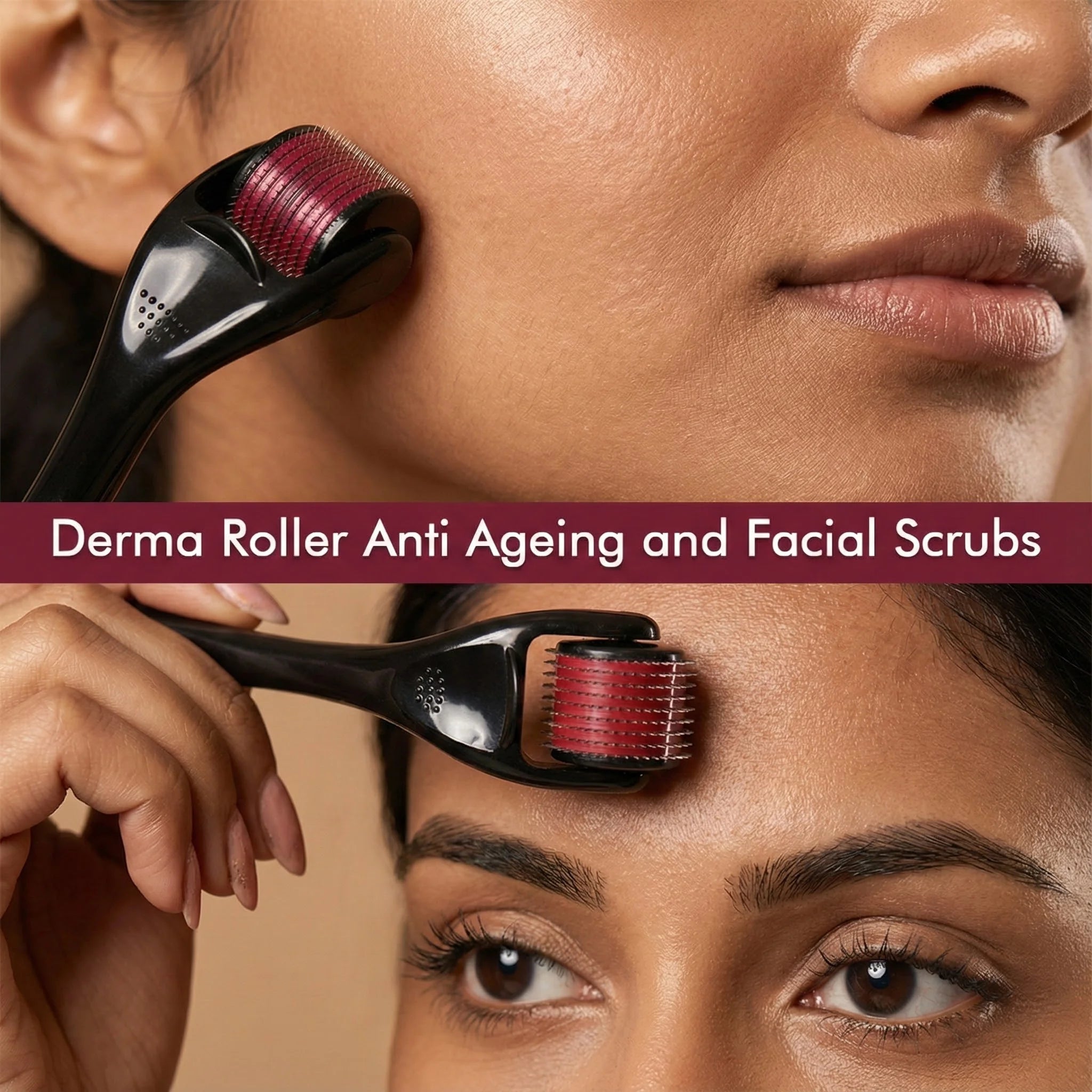 Derma Roller Anti Aging And Facial Scrubs Polishes Scar Removal Hair Regrowth (0.75mm)